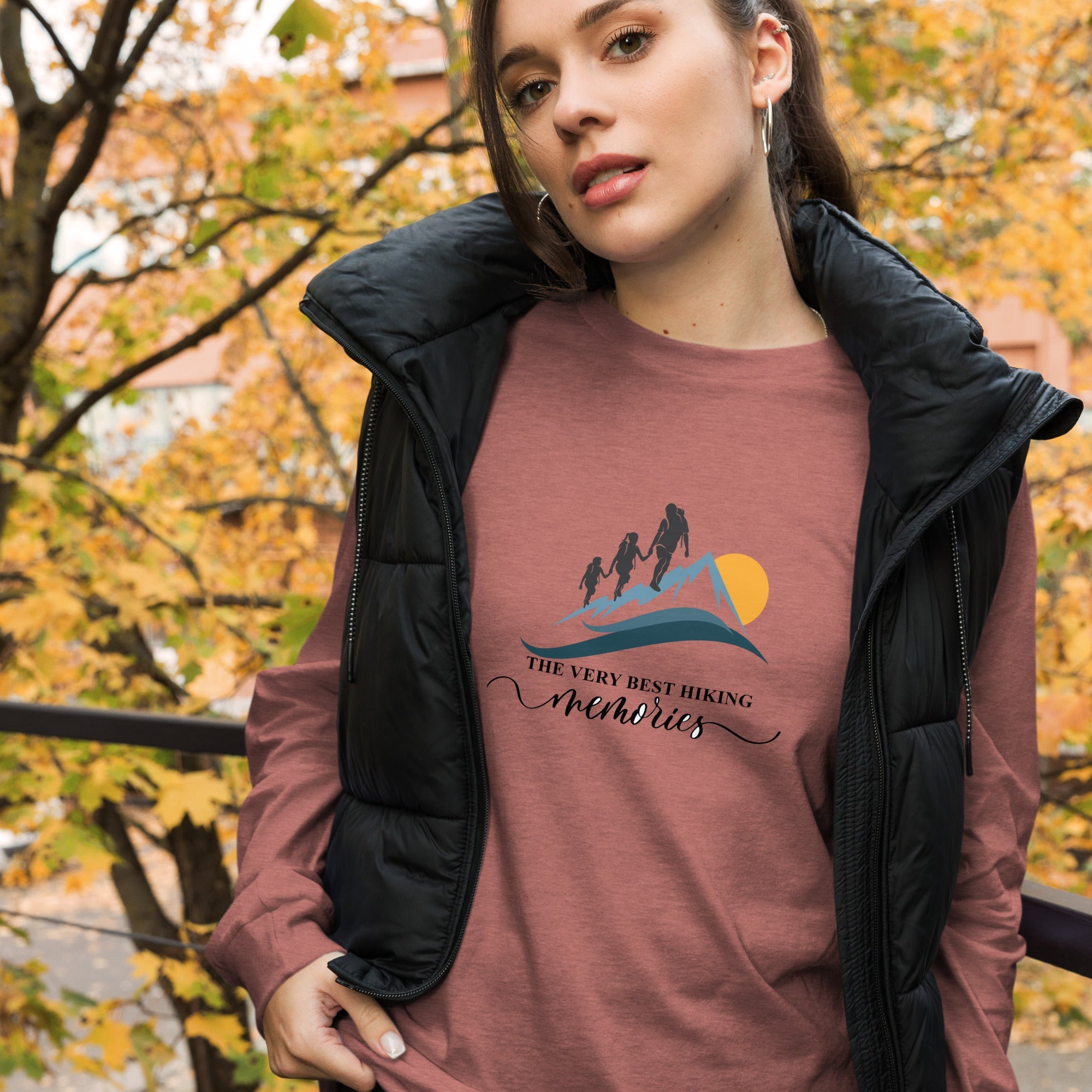 Hiking Alpine the Best Memories Unisex Long Sleeve Tee - Shopora