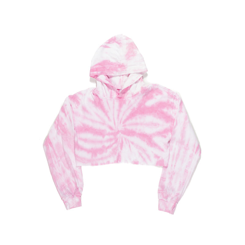 6036TD - Women's Cropped Tie Dye Hoodie