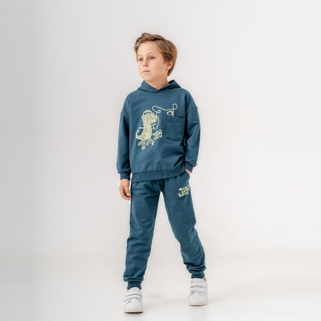 Dino Boy Hoodie Joggers Set-2